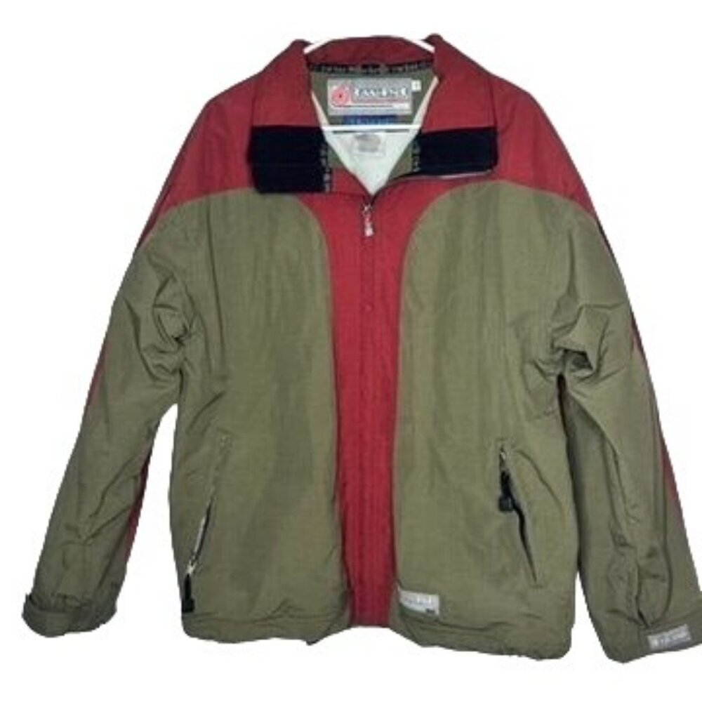 Twist Snowboarding Jacket Mens L Green Red Gorpcore Utility Performance Winter
